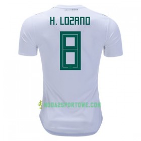 Koszulka Meksyk H.Lozano 8 Mistrzostwa Świata 2018 Wyjazdowe Stroje Piłkarskie